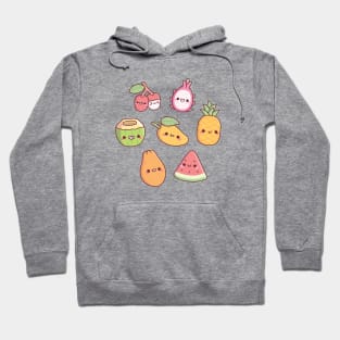 Cute Tropical Fruits Set Hoodie